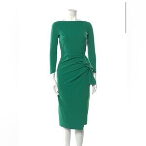 Chiara Boni Vibrant Green Long Sleeve Dress